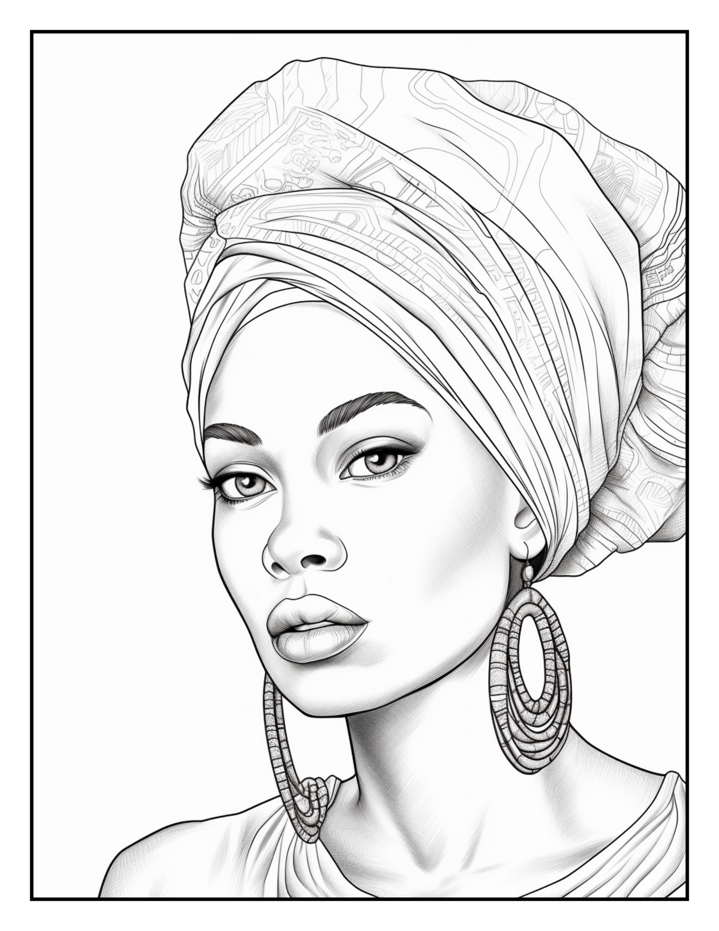 100 African Black Woman Coloring Pages For Adults 5