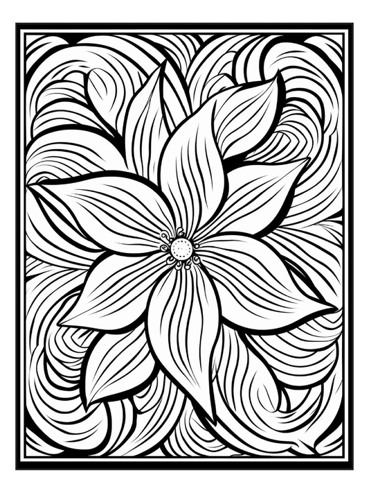 100 Flower Coloring Pages 1 Robs Books