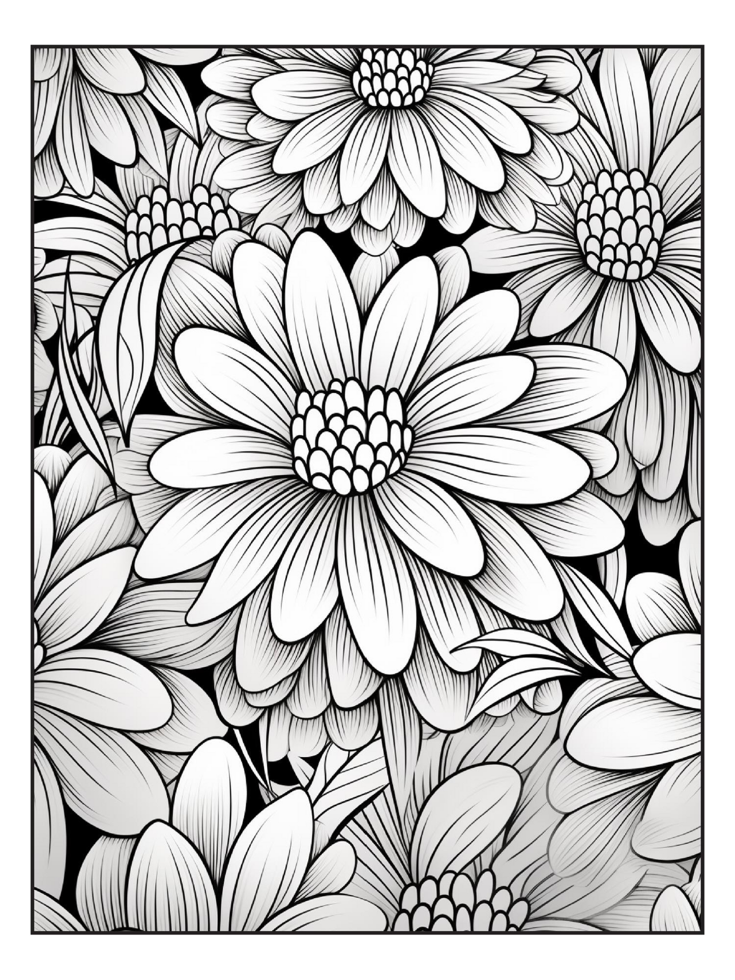 100 Flower Coloring Pages 1