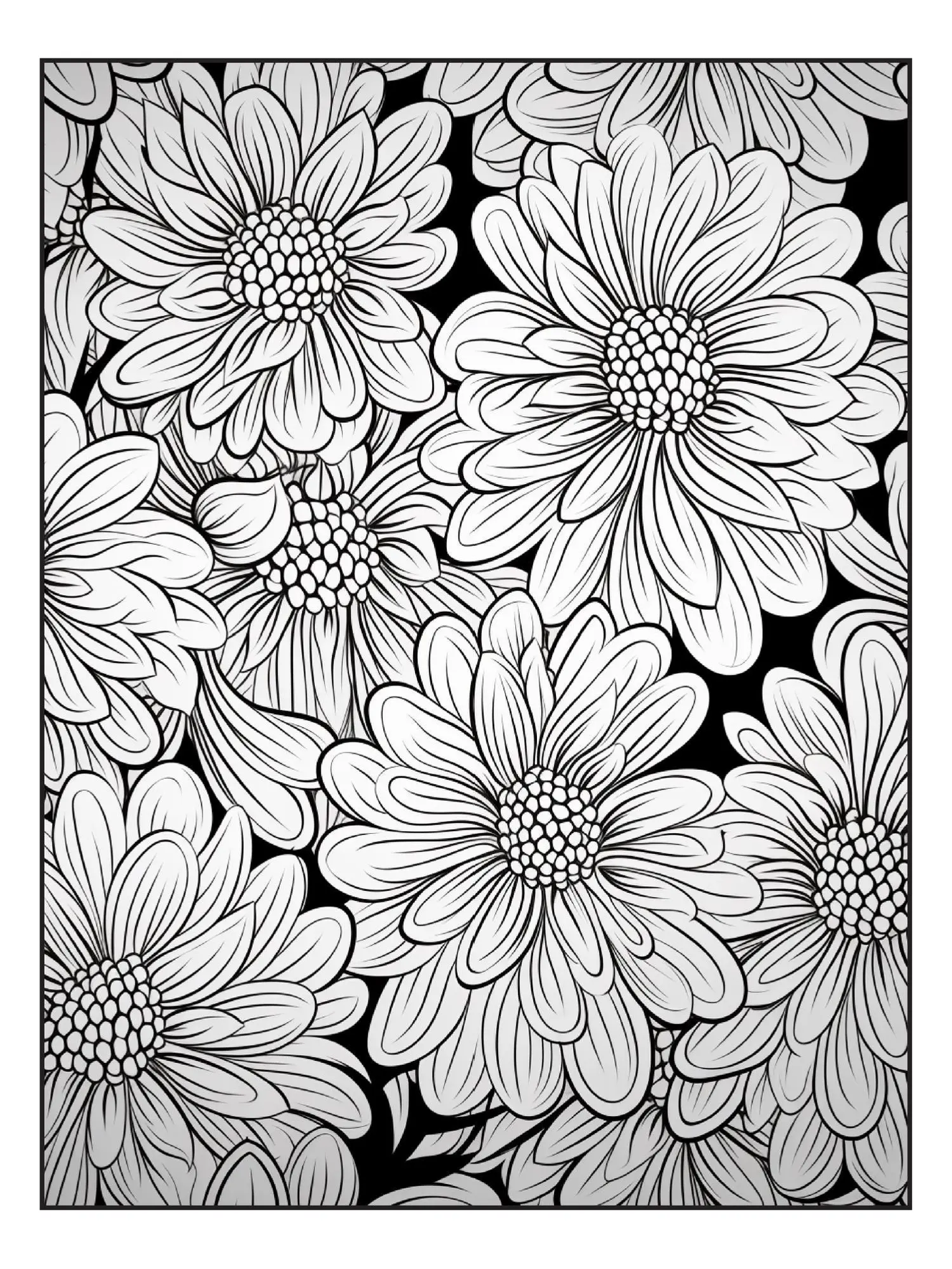 100 Flower Coloring Pages 1 Robs Books
