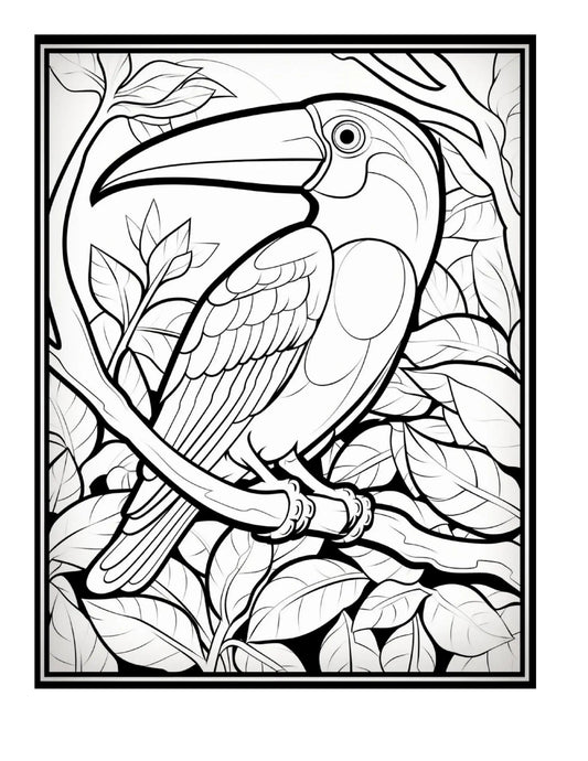 100 Stained Glass Bird Coloring Pages 1 Robs Books