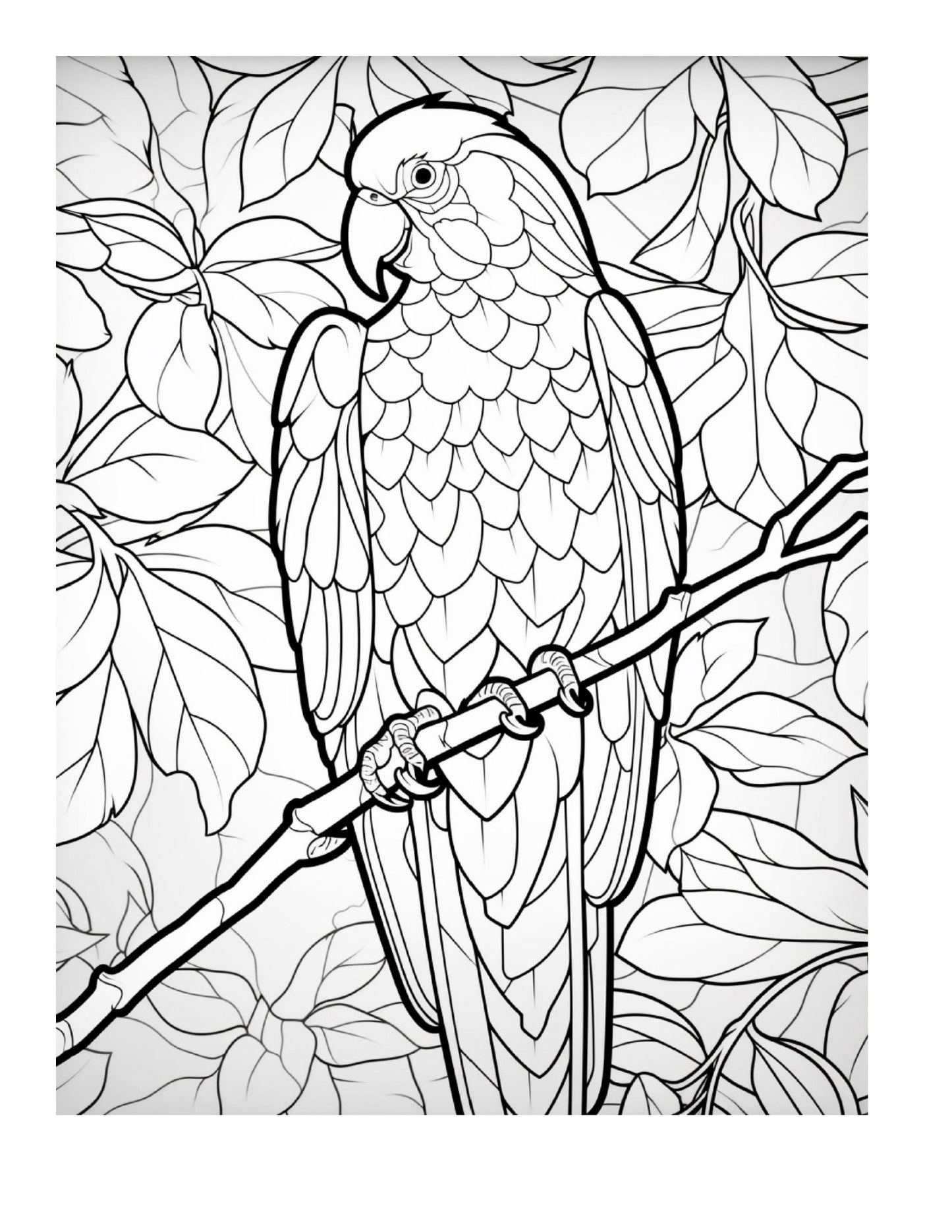 100 Stained Glass Bird Coloring Pages 1