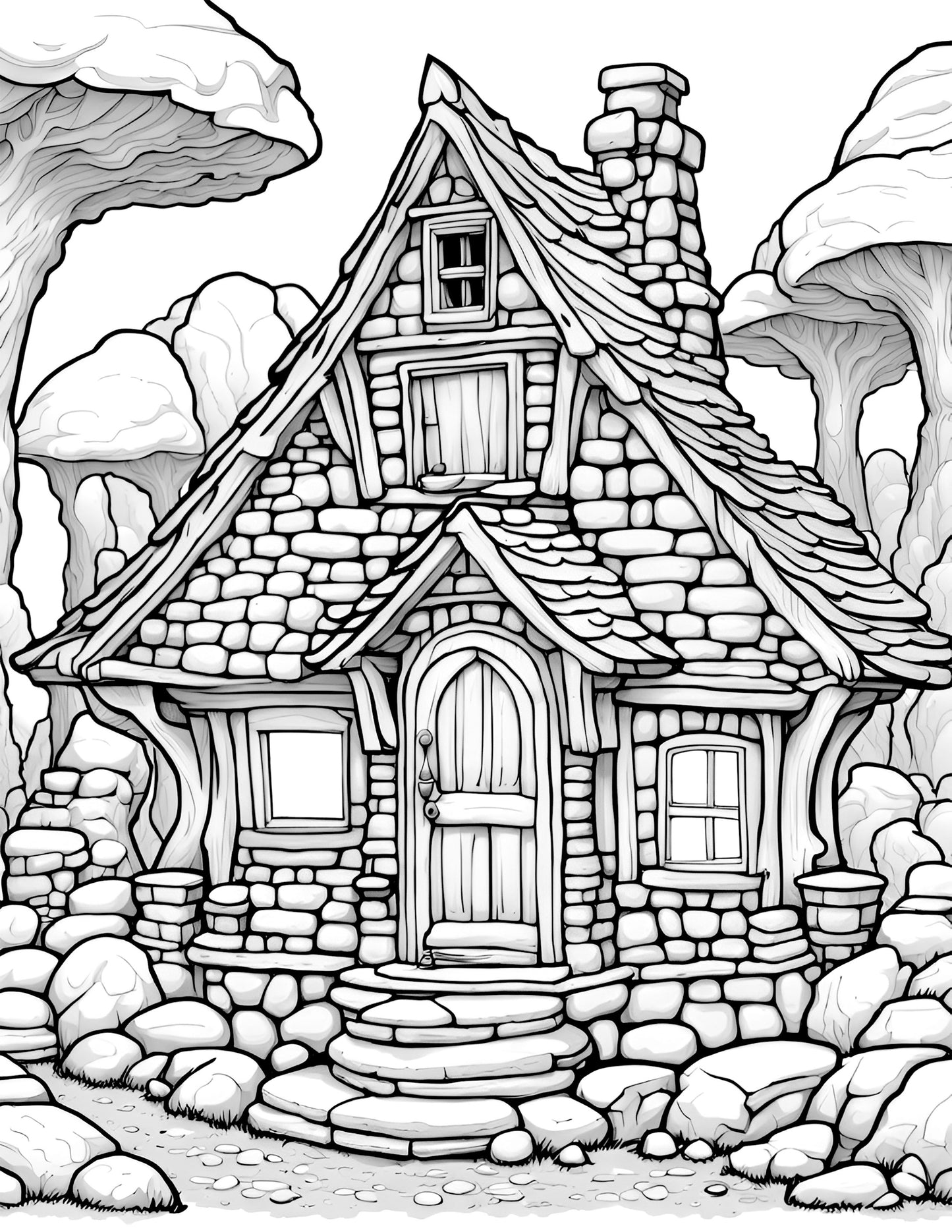 Enchanting Dwarf Homes A Magical Coloring Adventure