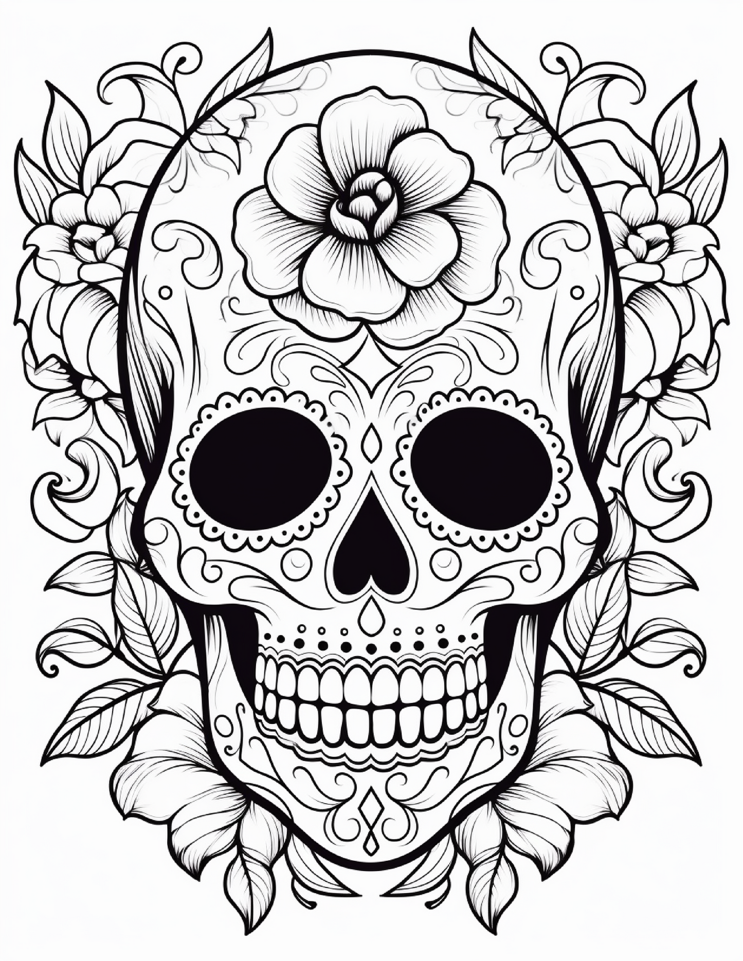 100 Day Of The Dead Coloring Pages 1