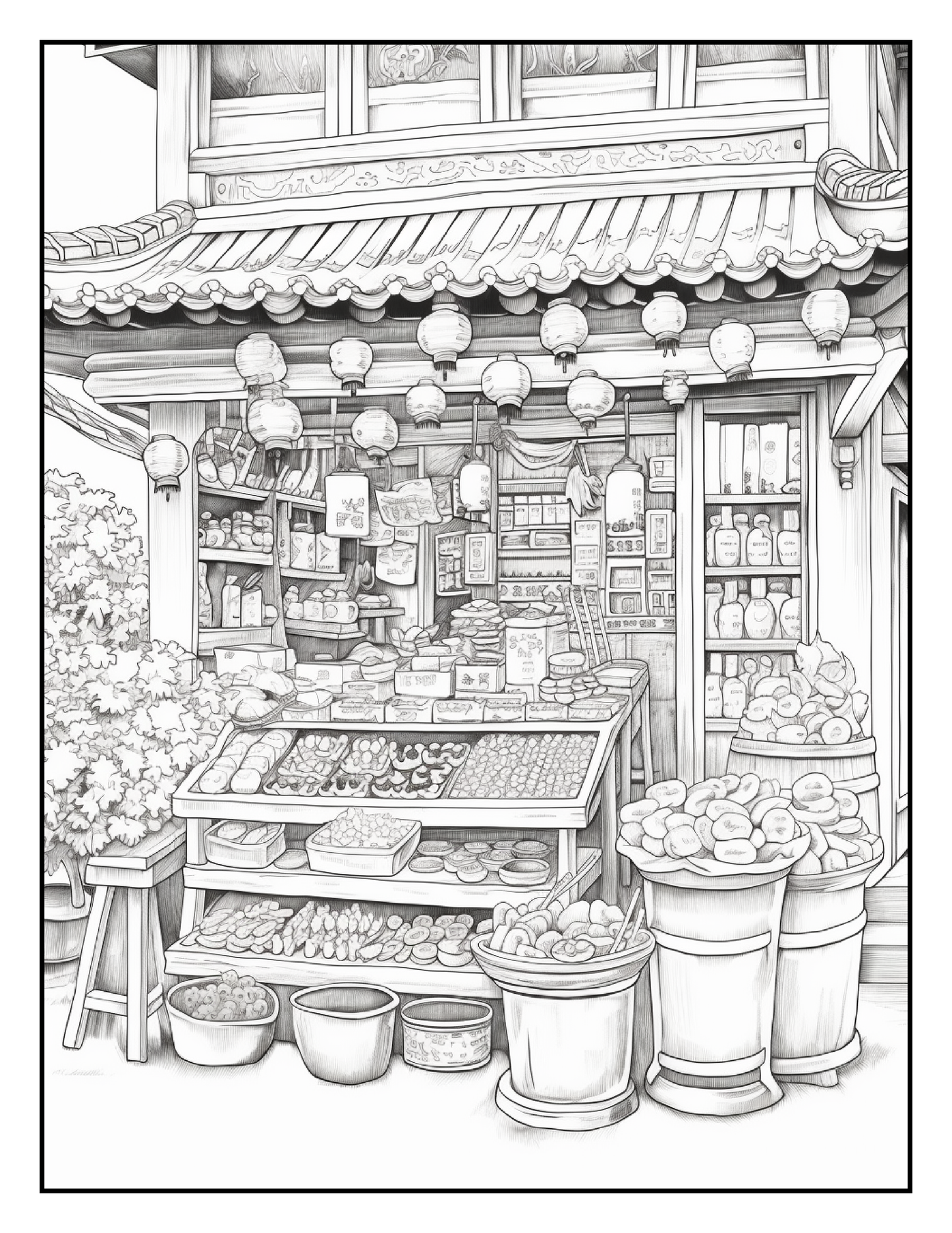 150 Chinese Shop Coloring Pages