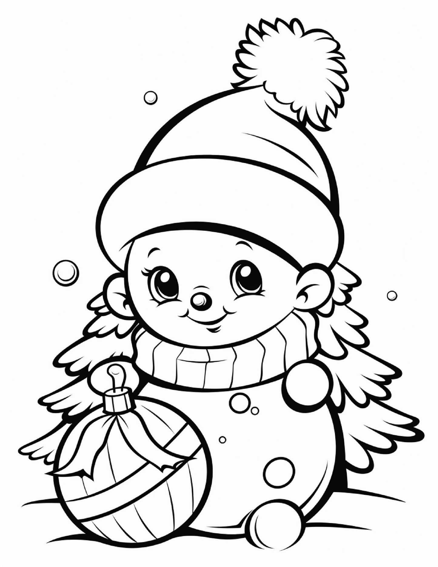 150 Cute Christmas Coloring Pages For Kids 11