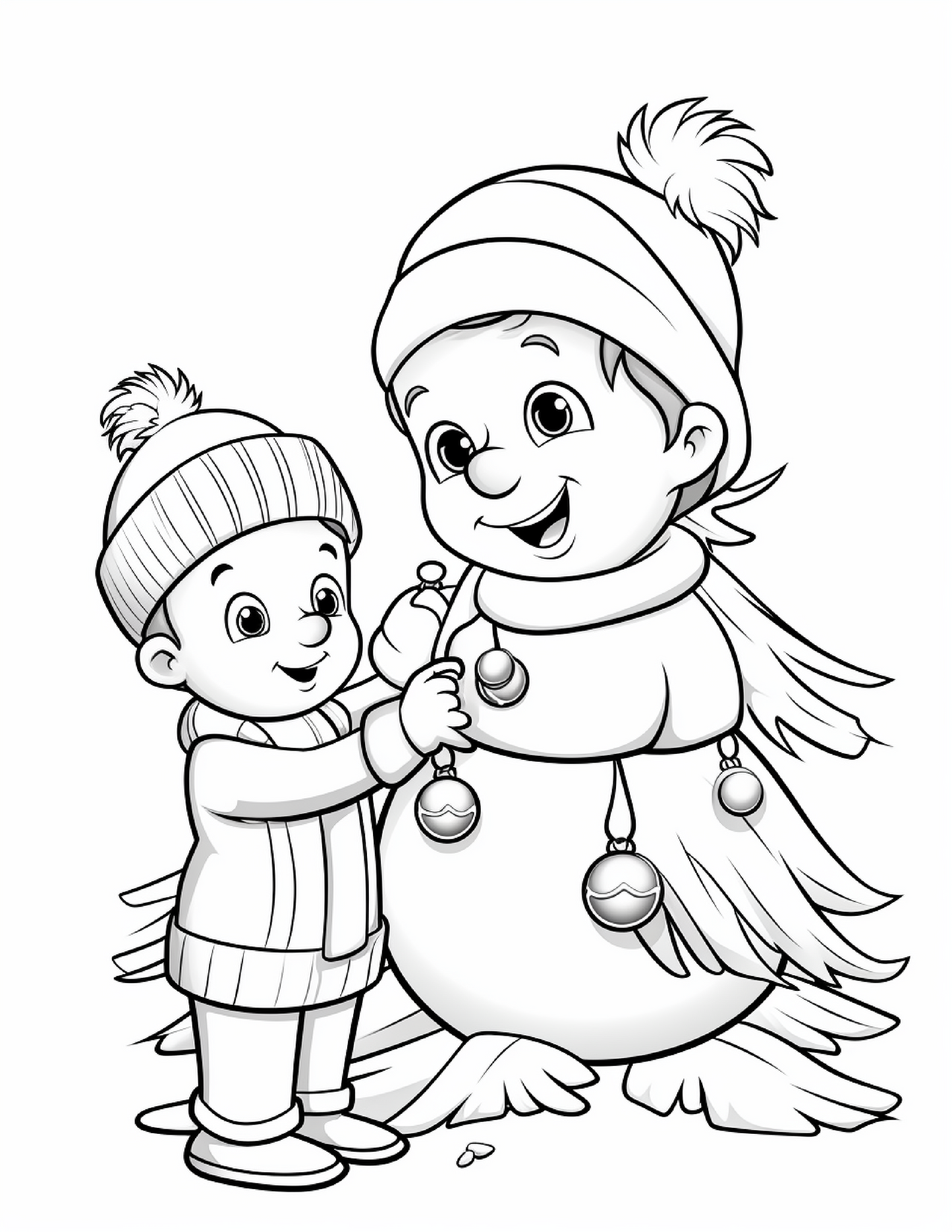 150 Cute Christmas Coloring Pages For Kids 11