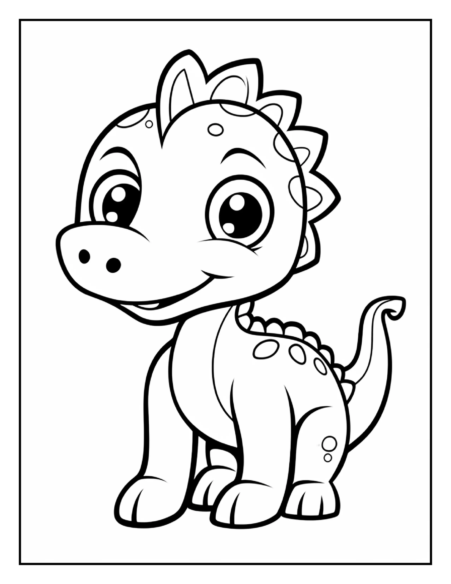 170+ Cute Dinosaur Coloring Pages For Kids 1 Robs Books