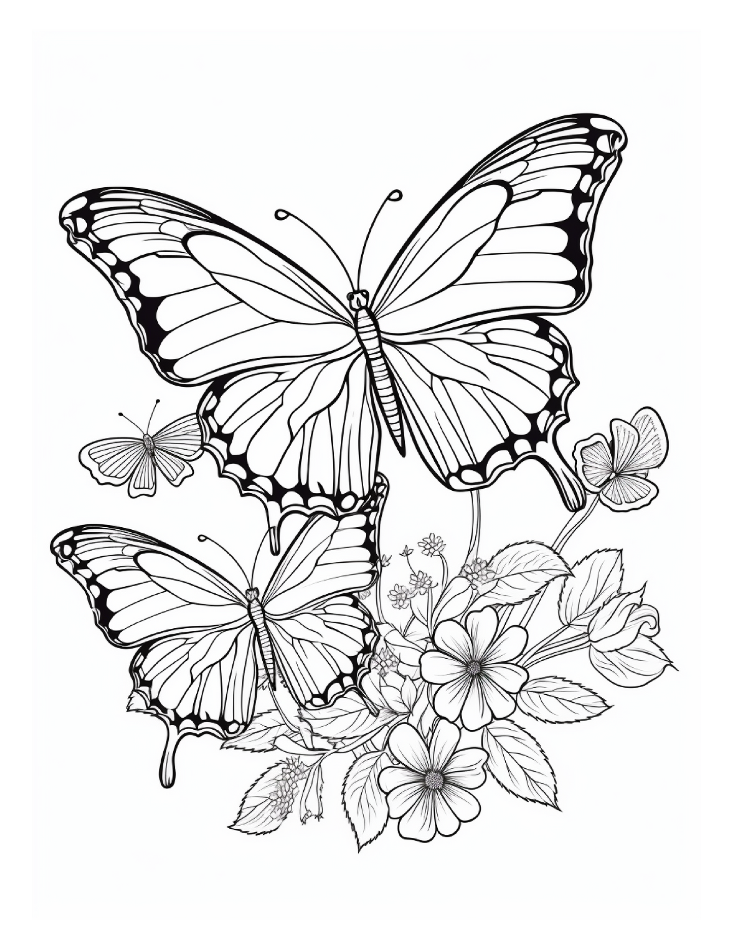 95 Butterfly Coloring Pages 1