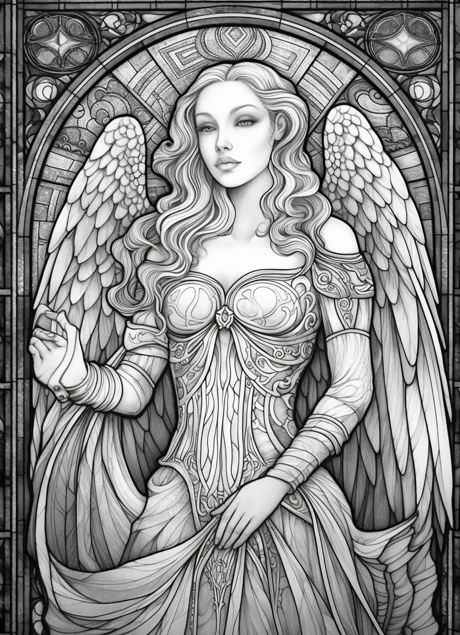 150 Stained Glass Coloring pages 2 Robs Books