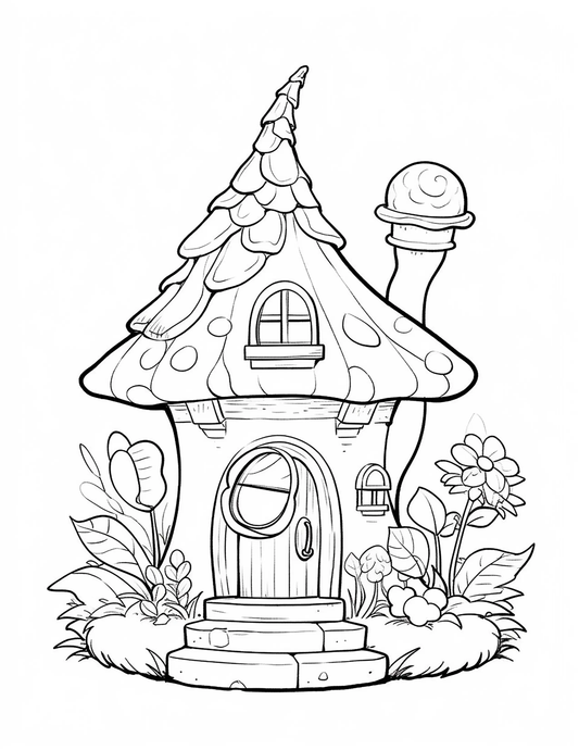 140 Fairy House Coloring Pages 1 Robs Books
