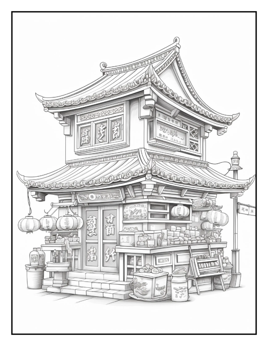150 Chinese Shop Coloring Pages Robs Books