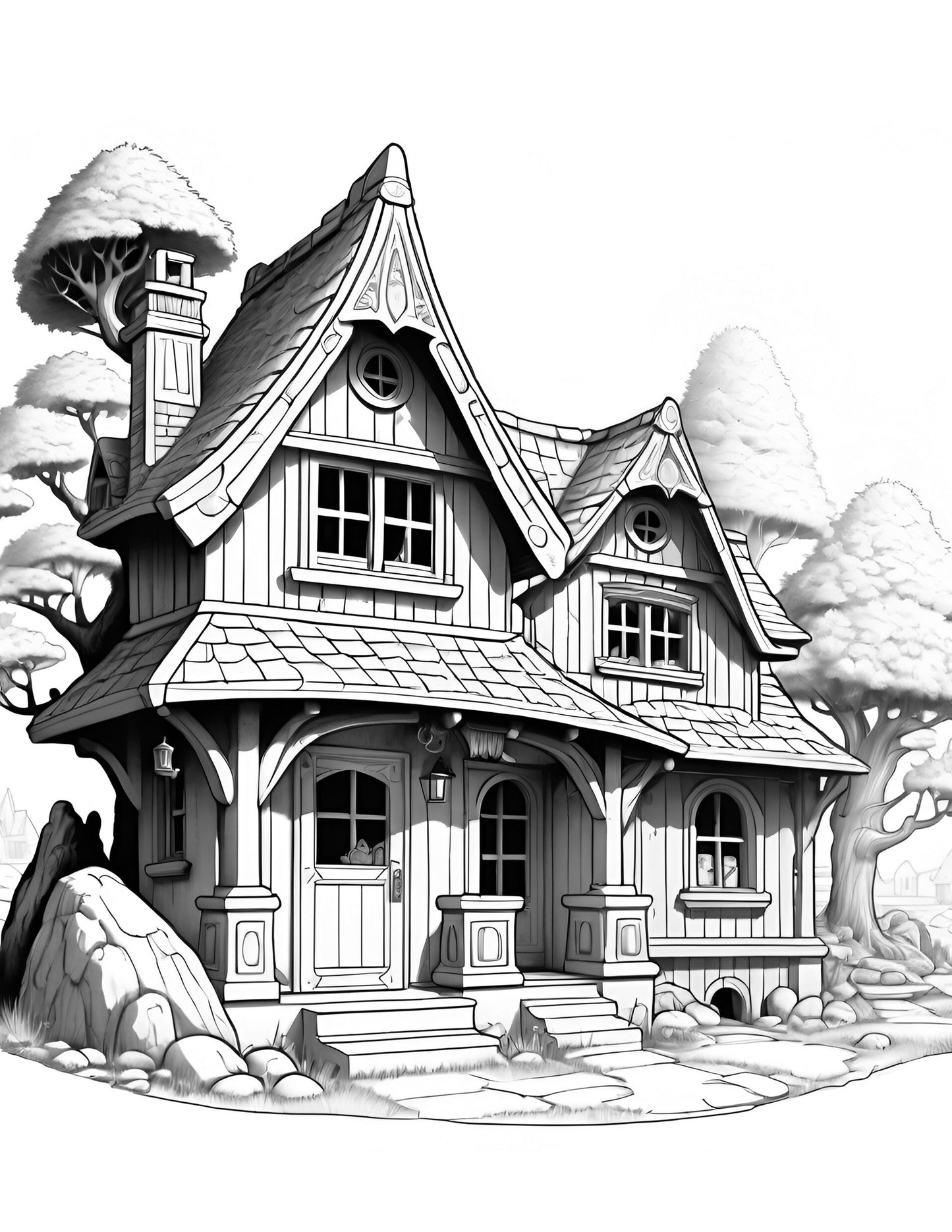 Enchanting Dwarf Homes A Magical Coloring Adventure