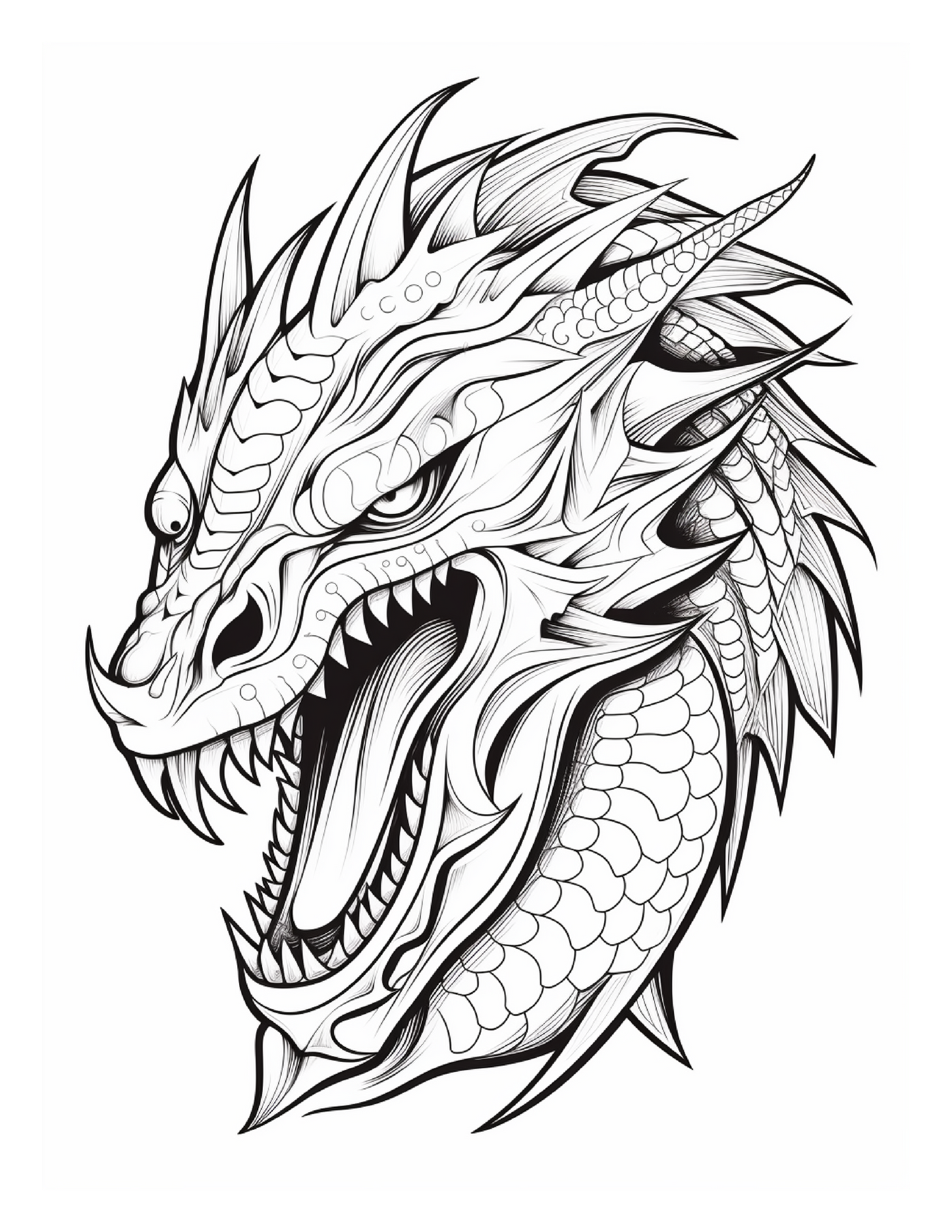 255 Dragon Coloring Pages For Adults Robs Books