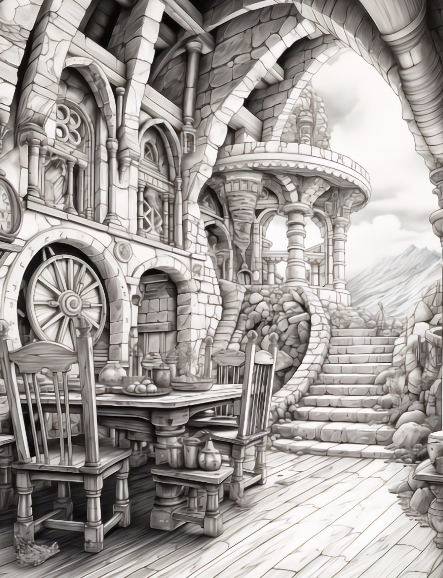 50 Dwarven Delights Coloring Pages