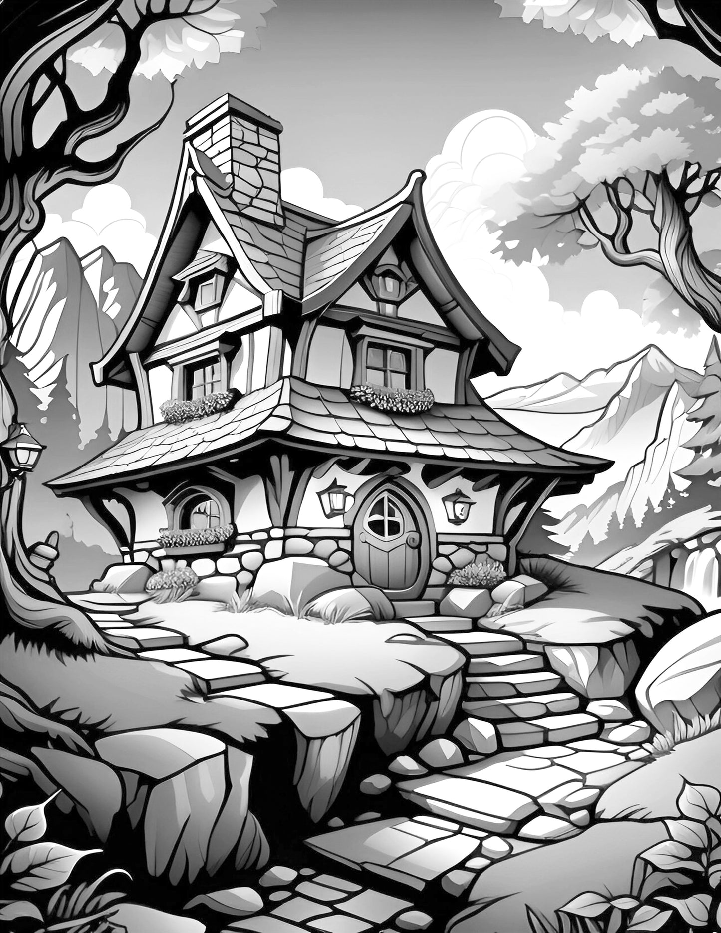 Enchanting Dwarf Homes A Magical Coloring Adventure