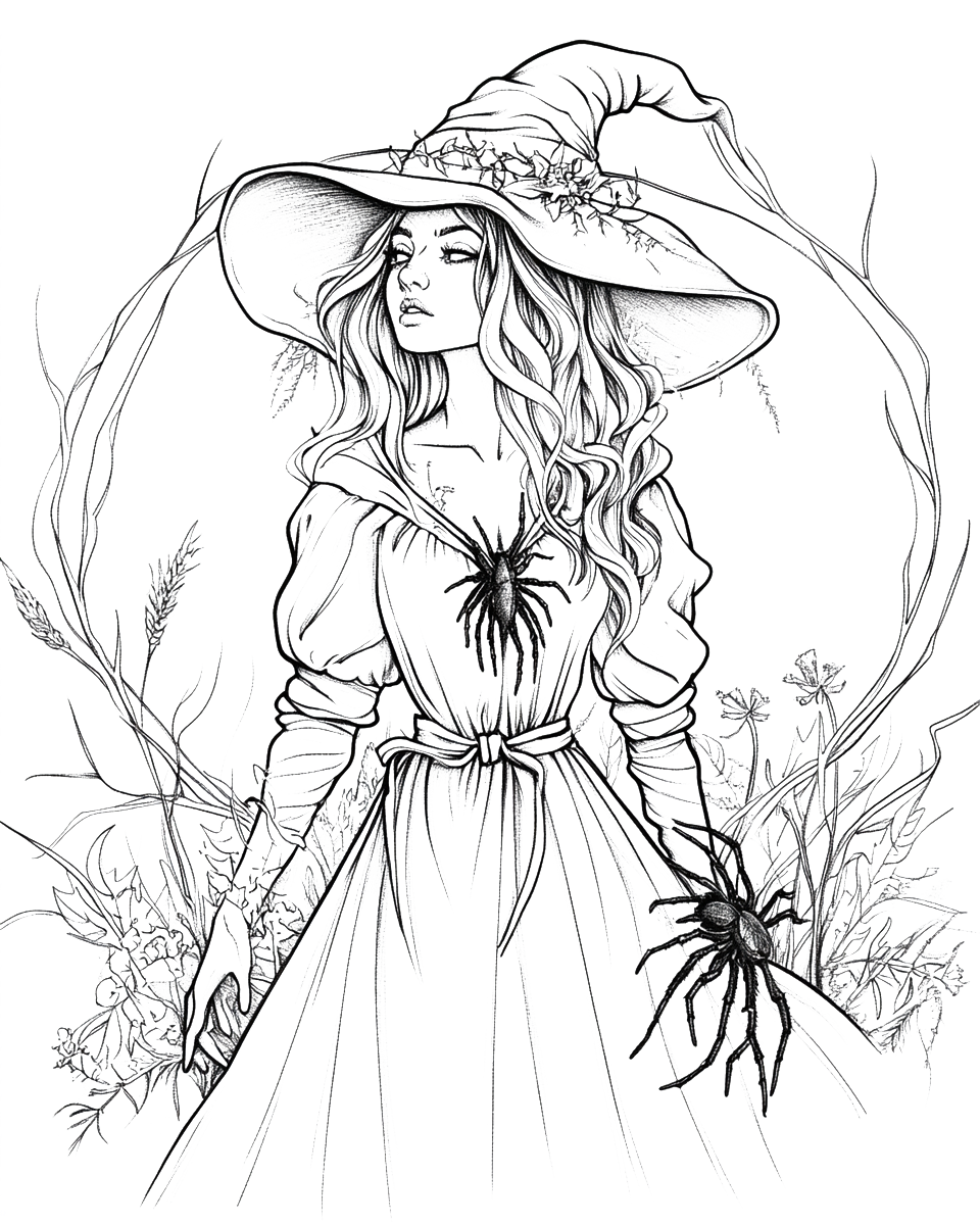 120 Halloween Witch Coloring Pages