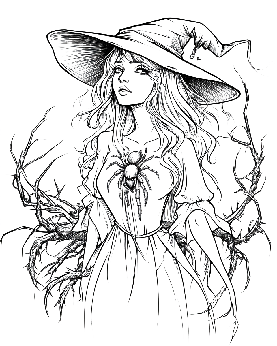 120 Halloween Witch Coloring Pages