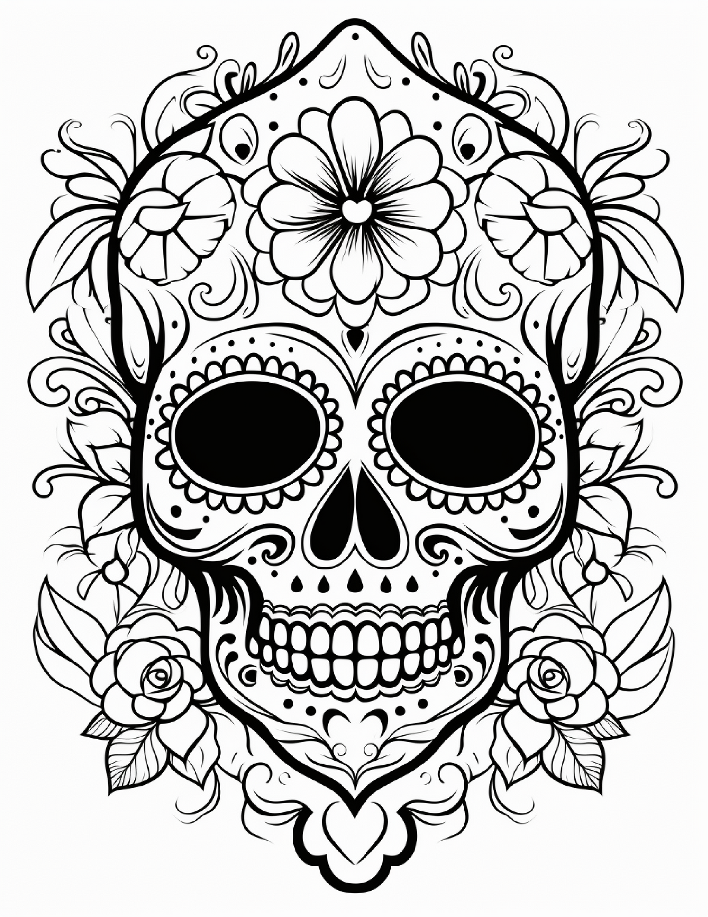 100 Day Of The Dead Coloring Pages 1