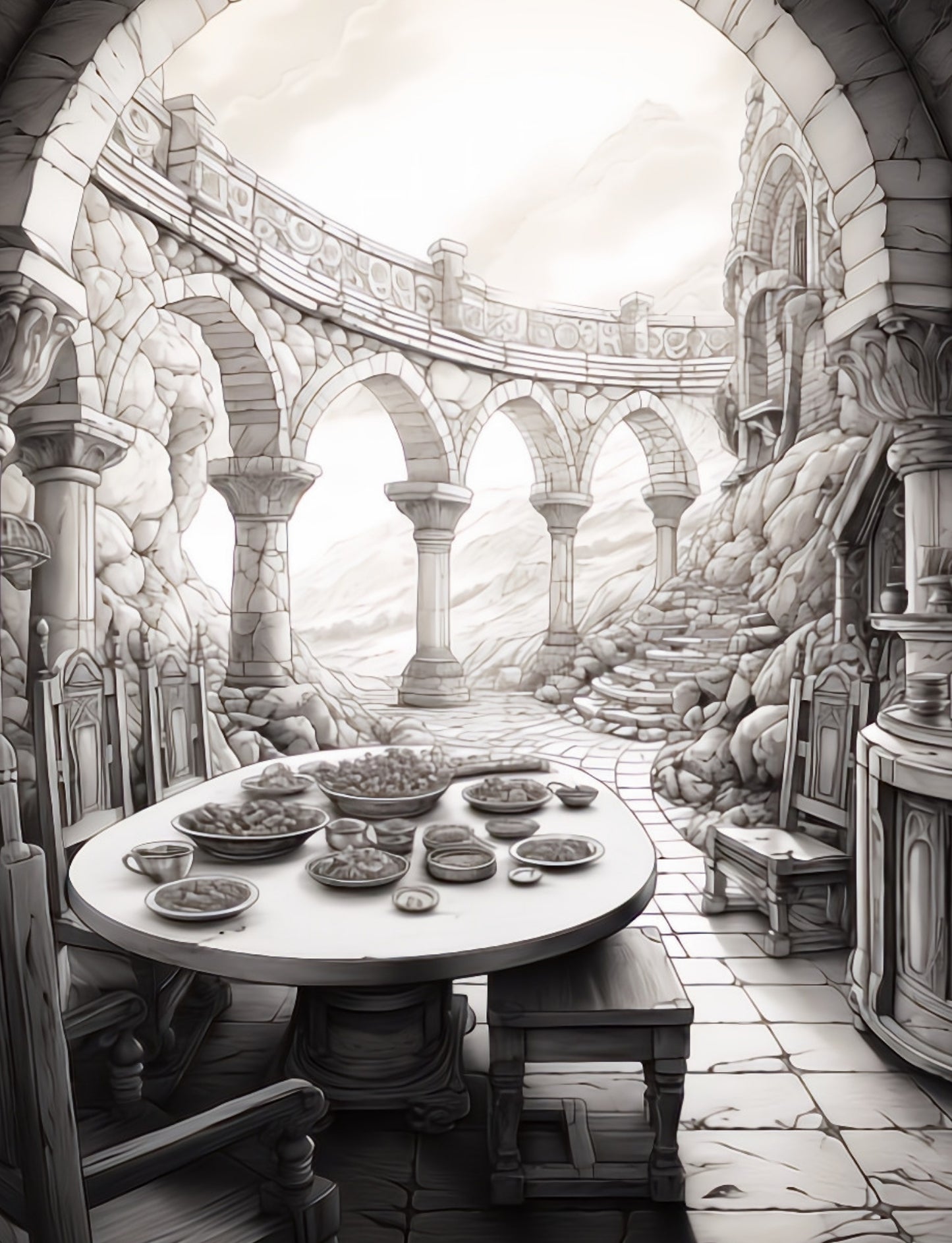 50 Dwarven Delights Coloring Pages