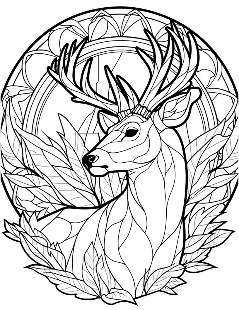 100 Animals Stained Glass Coloring Pages 2