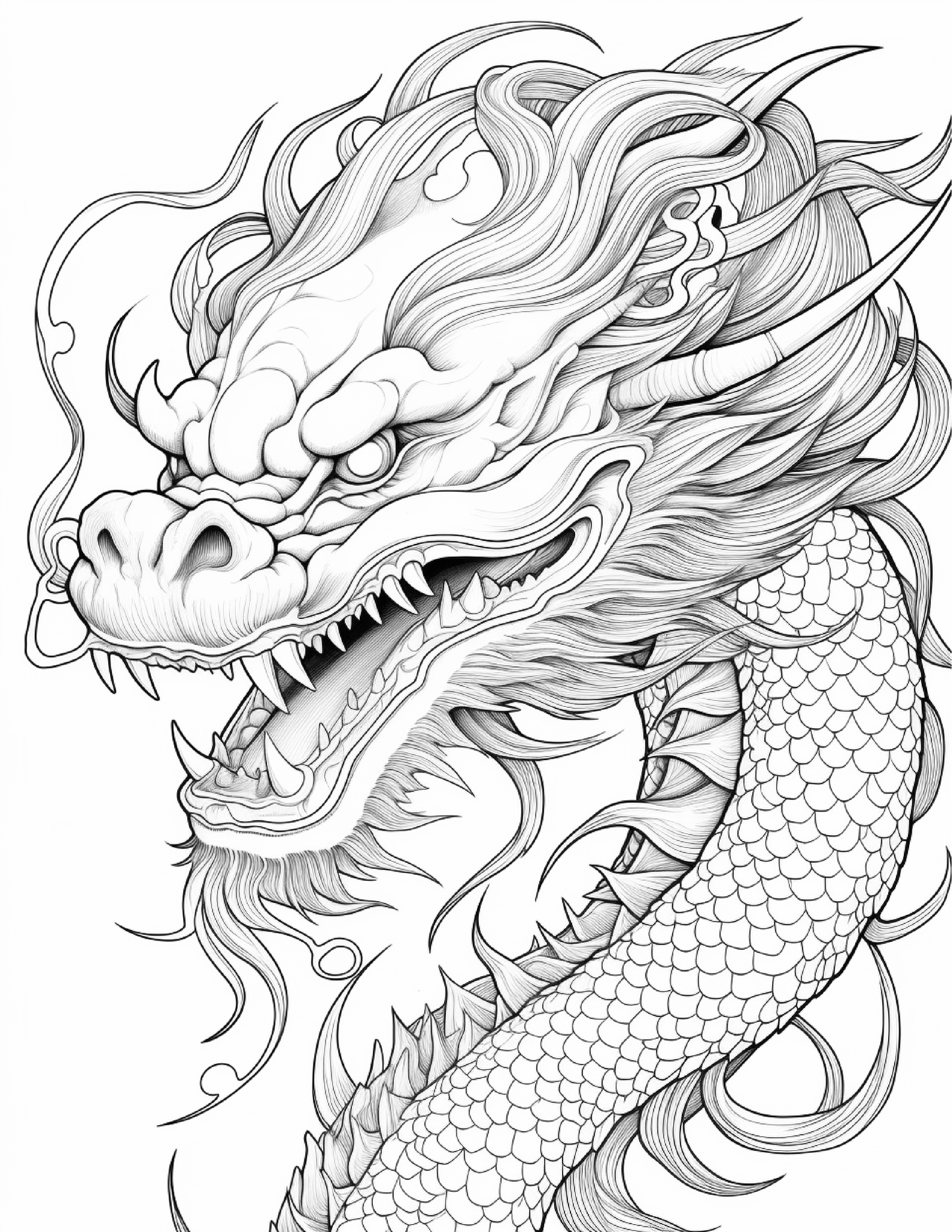 270 Chinese Dragon Coloring Pages For Adults 3