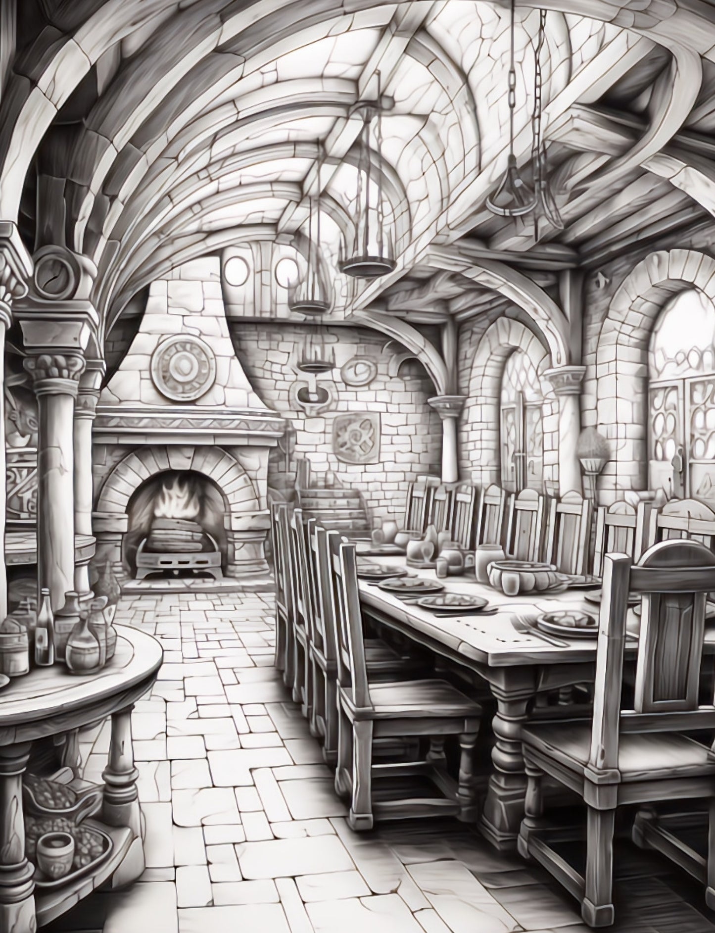 50 Dwarven Delights Coloring Pages