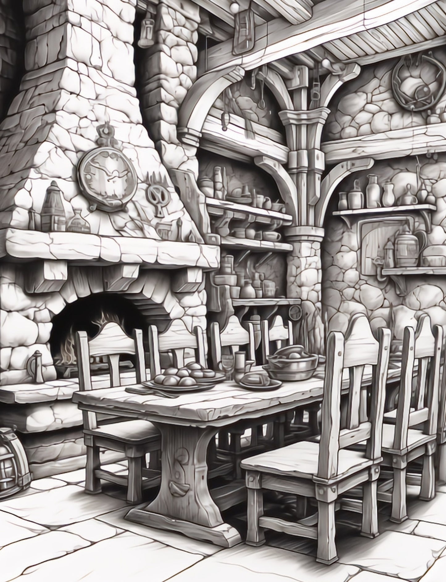 50 Dwarven Delights Coloring Pages