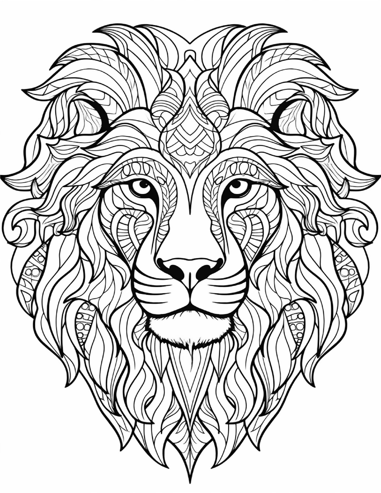 Animal mandala coloring pages for Adults 2