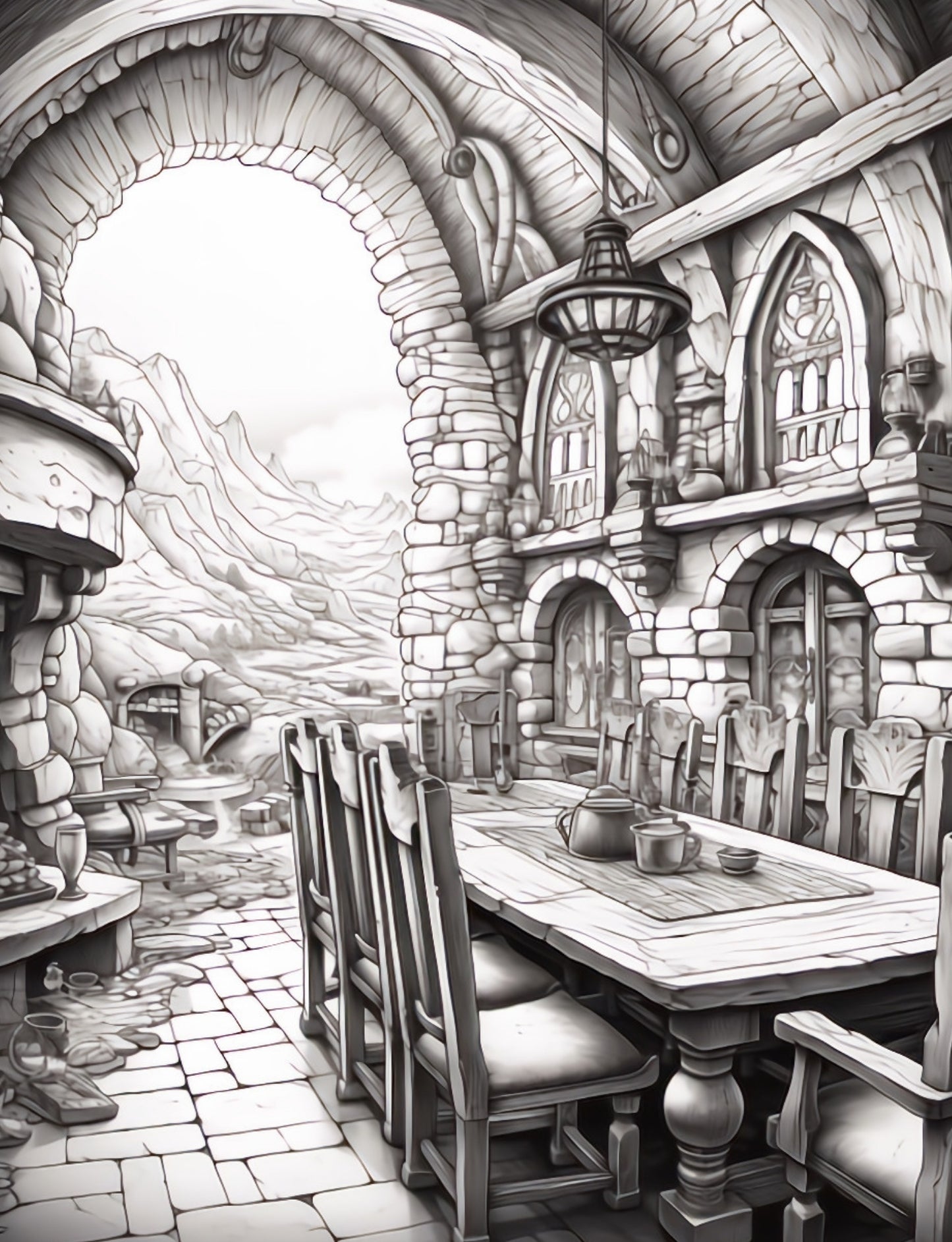 50 Dwarven Delights Coloring Pages