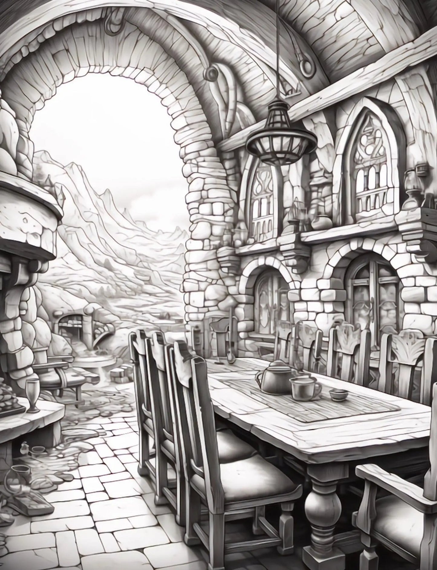 50 Dwarven Delights Coloring Pages Robs Books