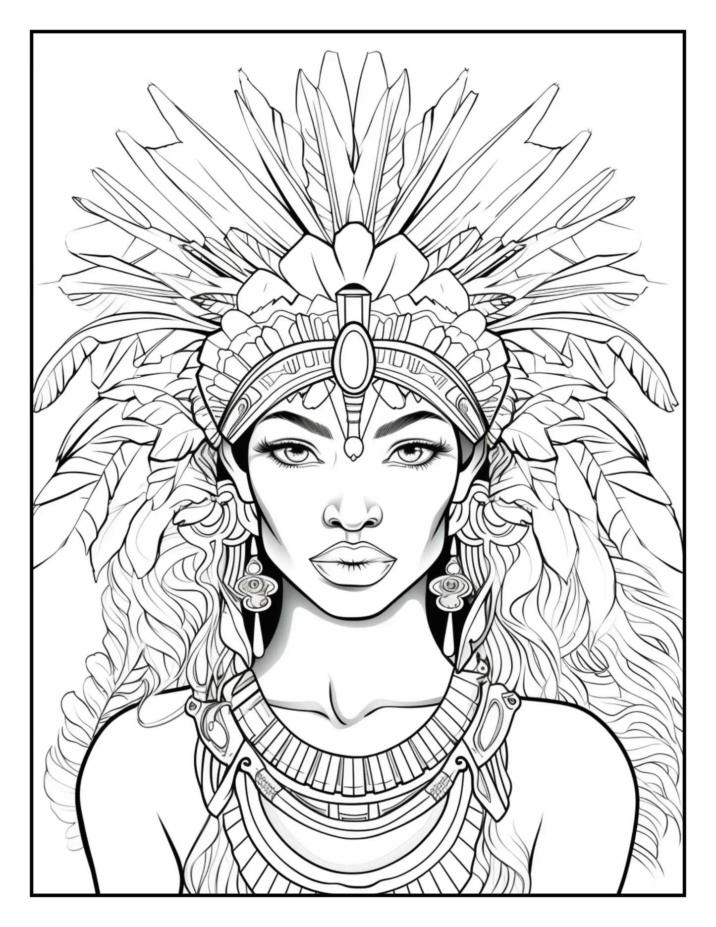 African-Black-Woman-Coloring Book 163 Pages Robs Books