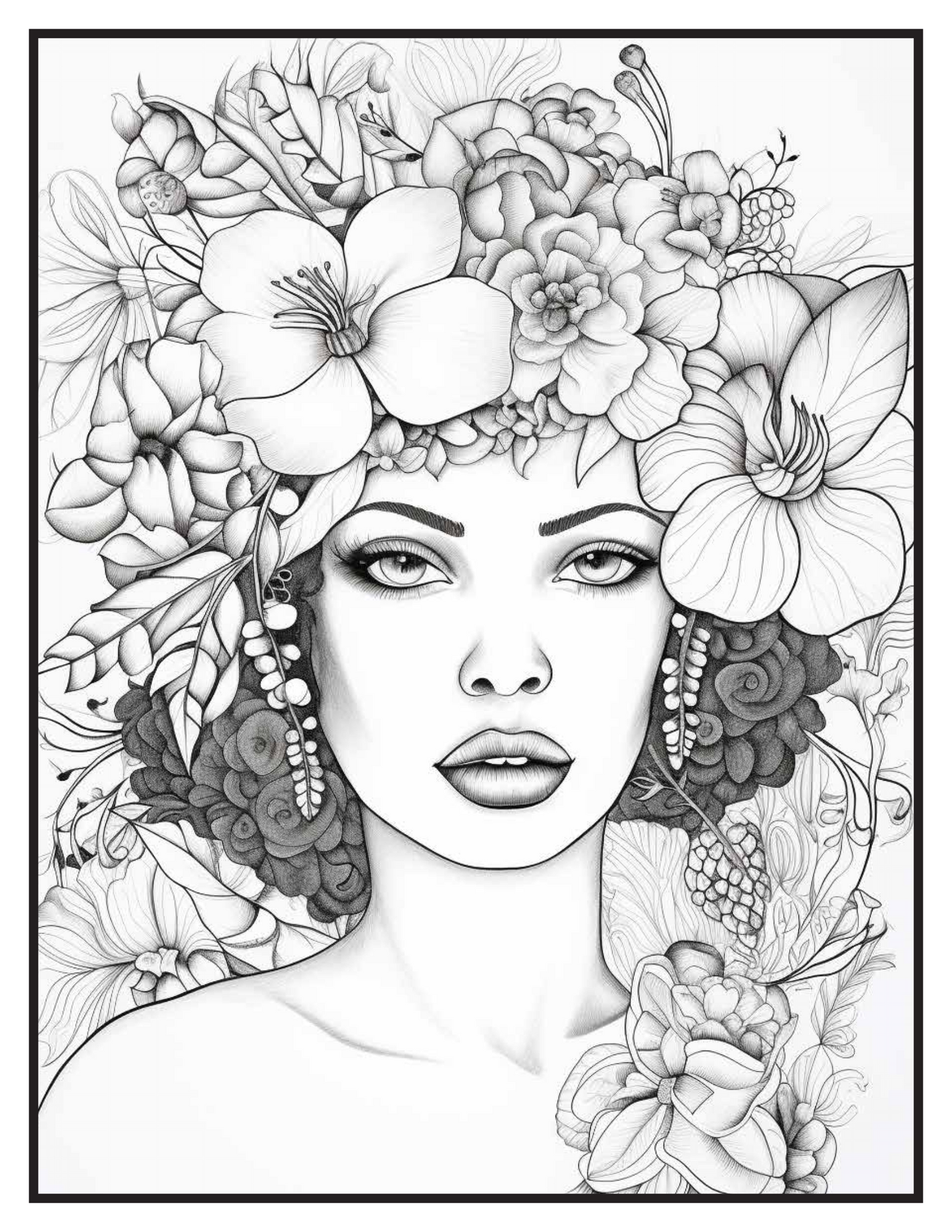 African Black Woman Coloring Book Pages 2