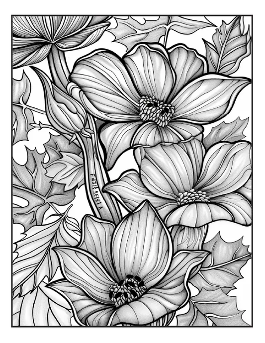 200 Autumn Botanical Coloring Pages for Adults Robs Books