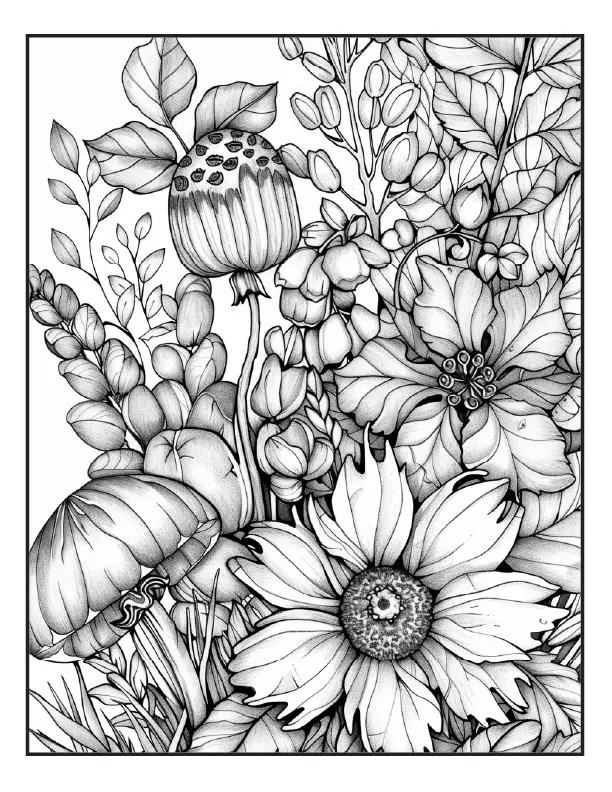 200 Autumn Botanical Coloring Pages for Adults Robs Books