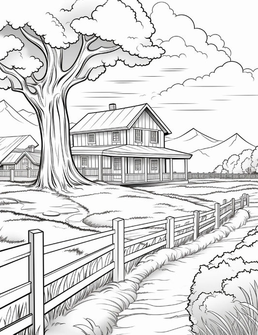 200 Country Farm Coloring Pages for Adults 1 Robs Books