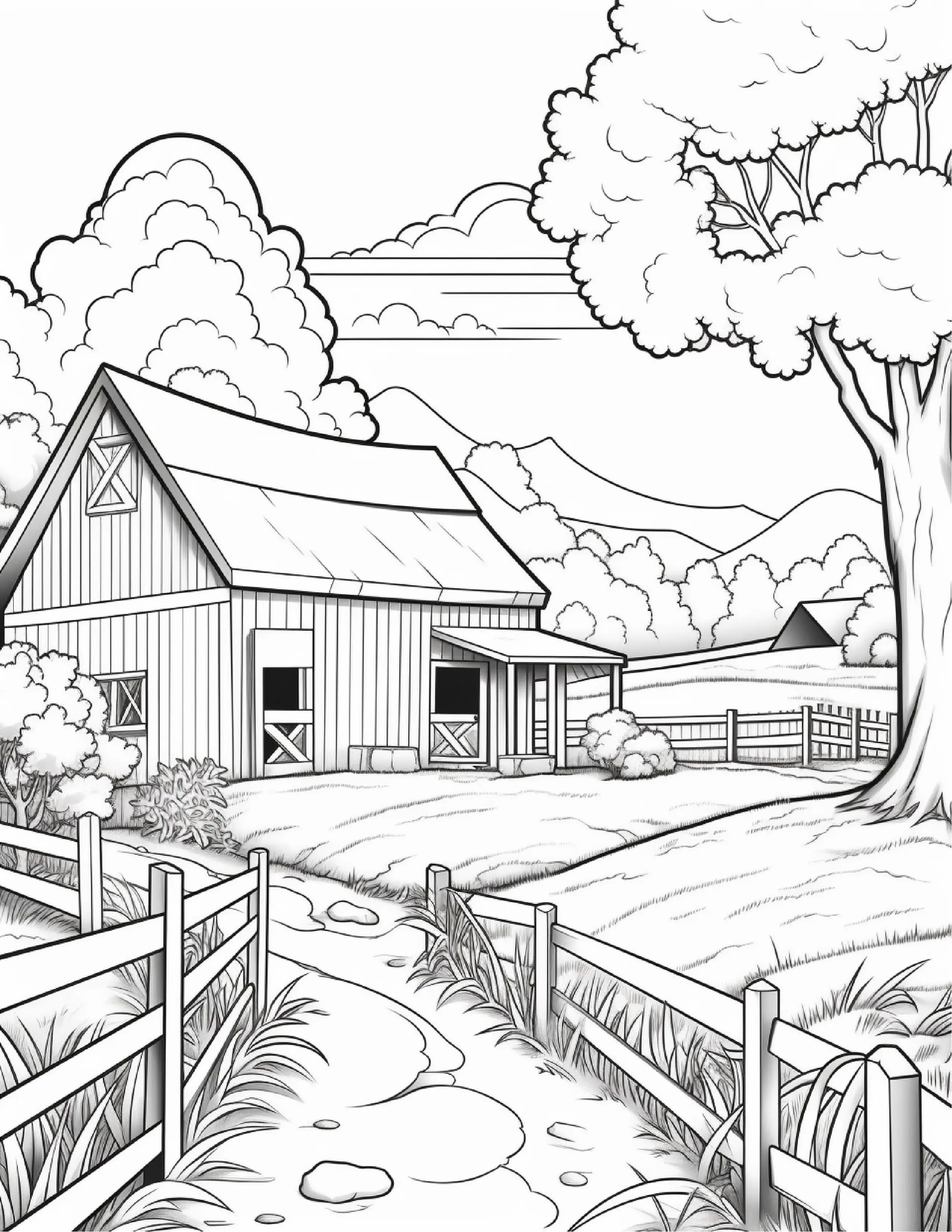 200 Country Farm Coloring Pages for Adults 1 Robs Books