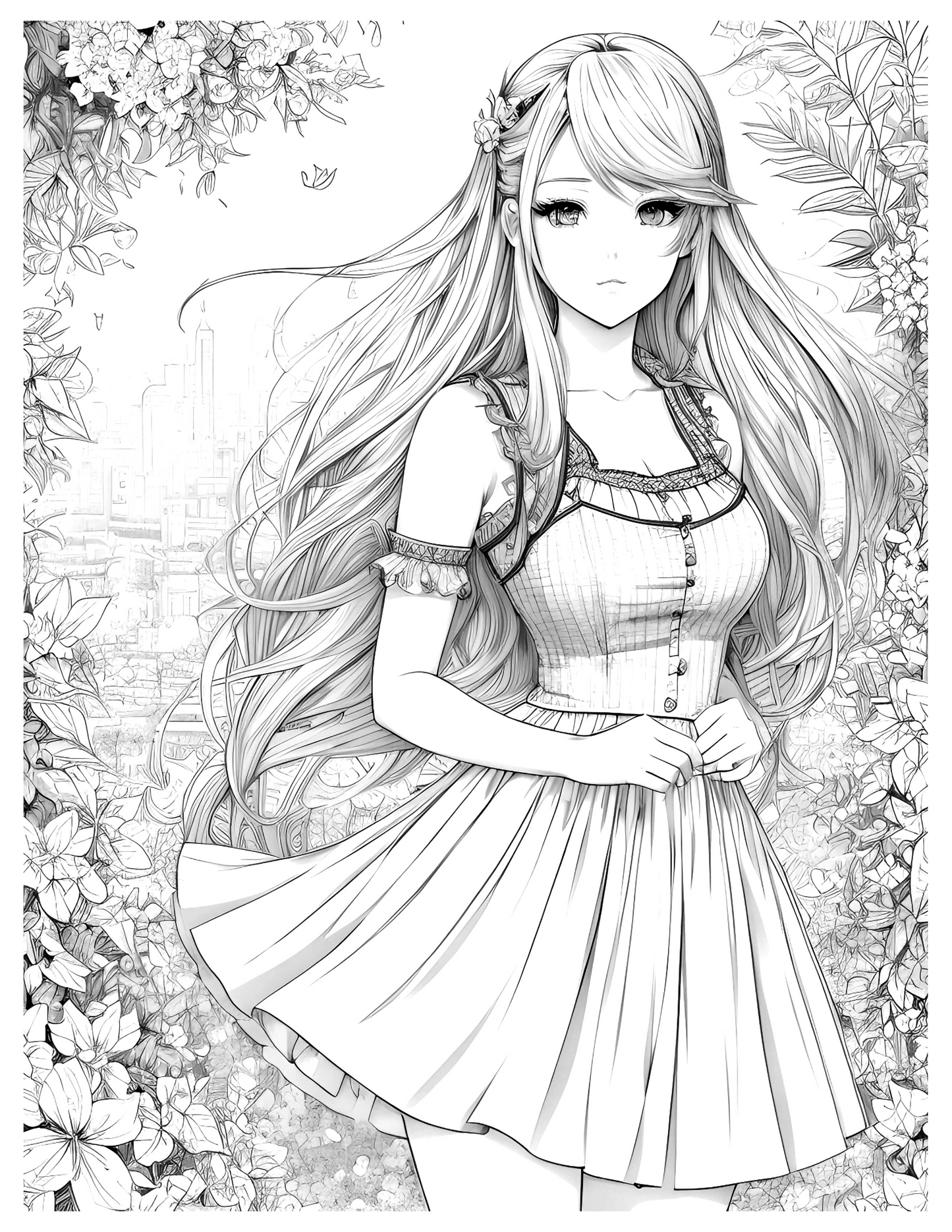 Cute Anime Girl In the City