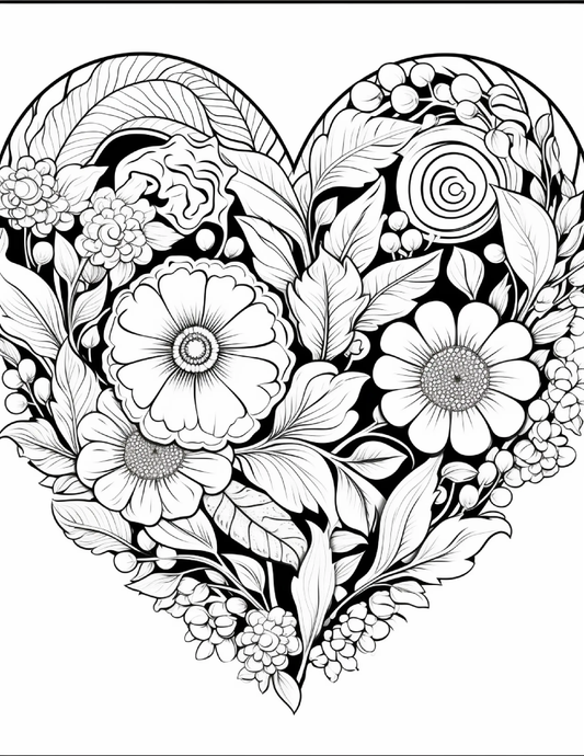 230 Heart Coloring Book Pages Robs Books