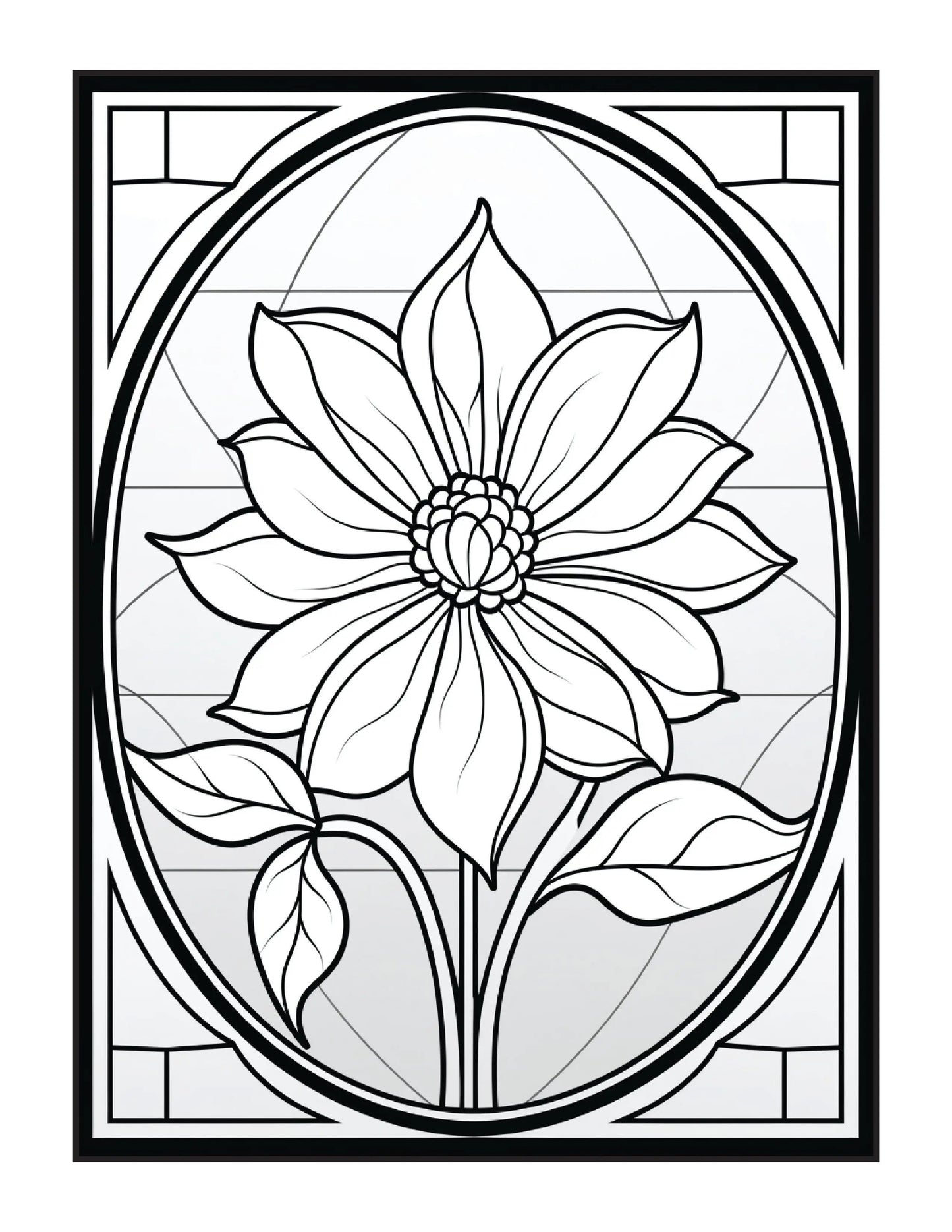 220 Stained Glass Flower Coloring Pages Robs Books