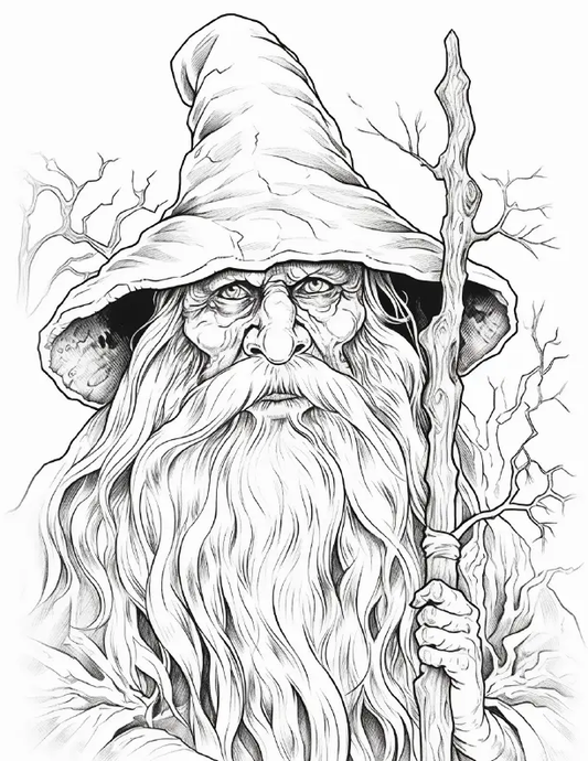 270 Halloween Wizard Coloring pages Robs Books