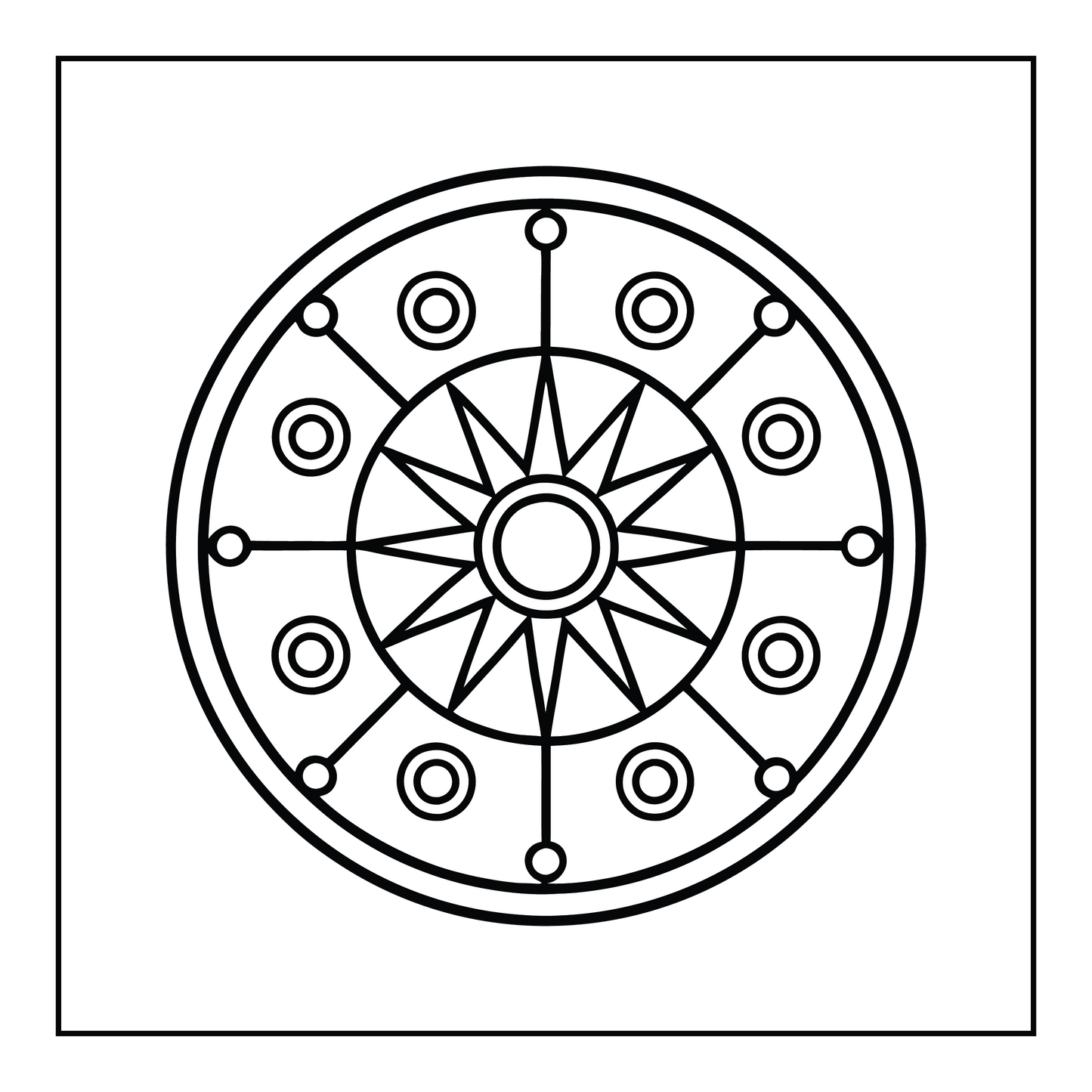 Mandala Bold and Easy Coloring Pages