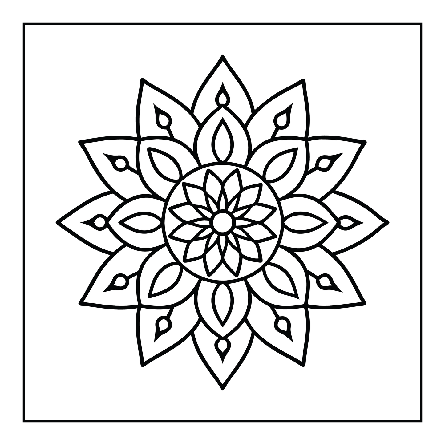 Mandala Bold and Easy Coloring Pages