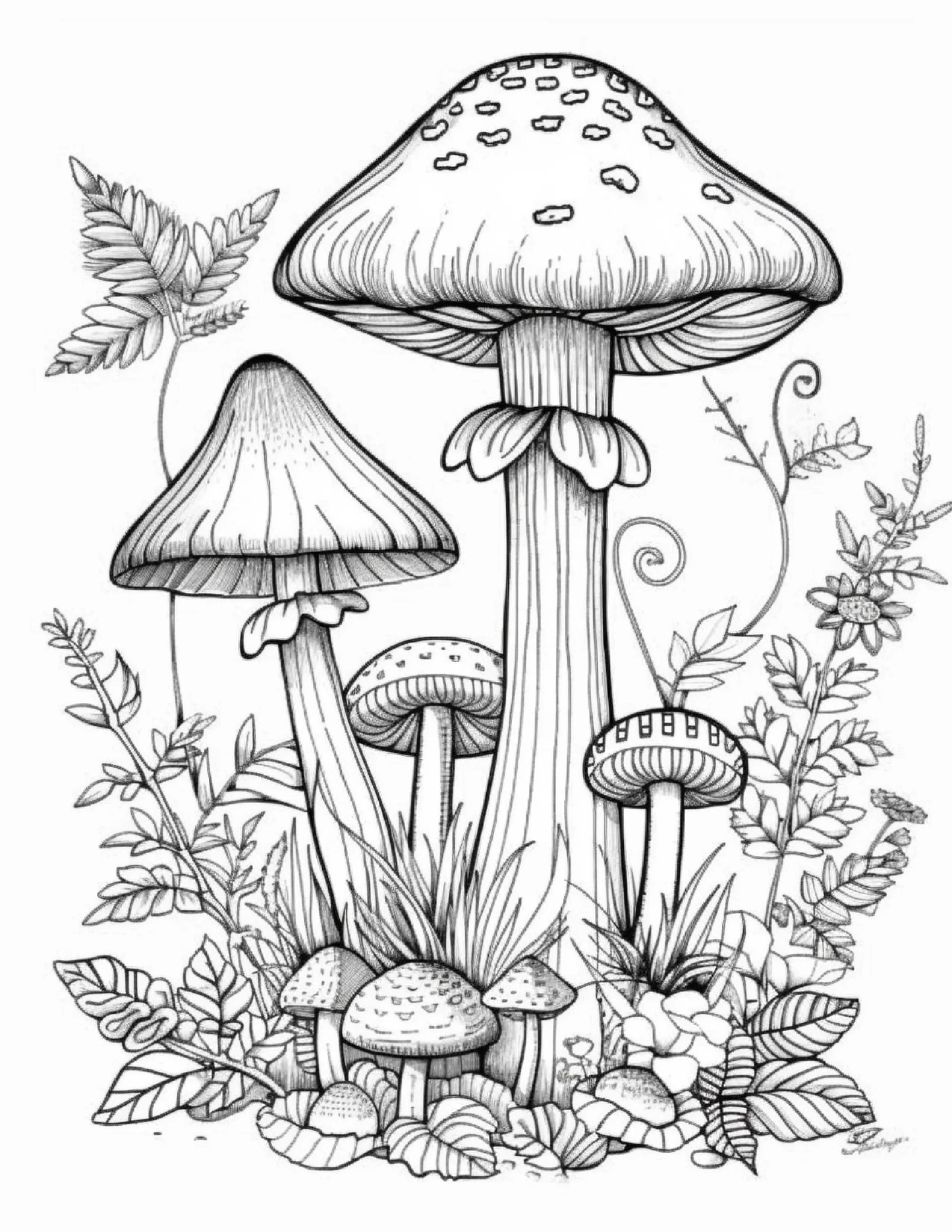 235 Mushroom Coloring Pages Robs Books