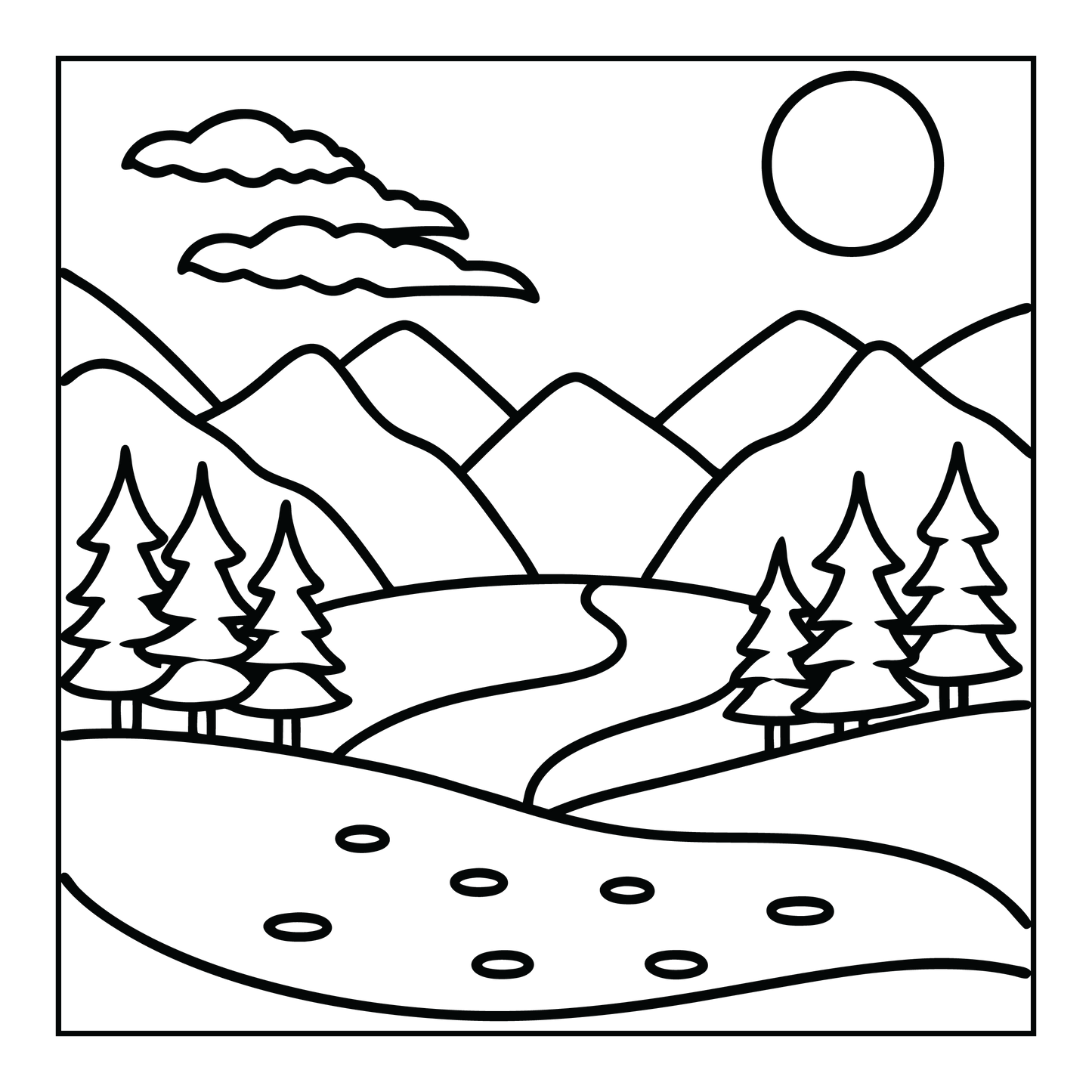 Minimal Art Bold and Easy Coloring Book