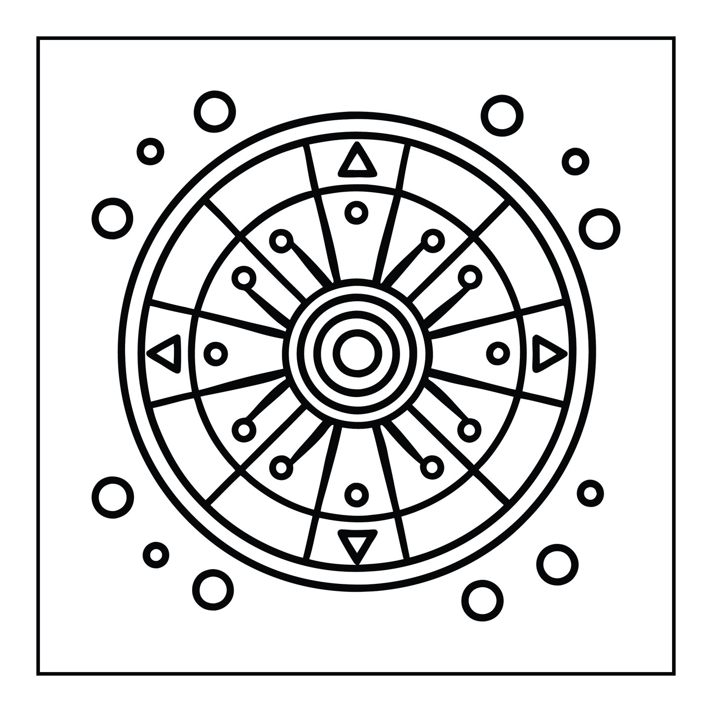 Mandala Bold and Easy Coloring Pages