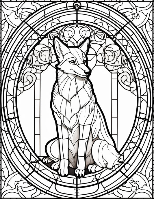 130 Stained Glass Animal Colouring Pages 1 Robs Books