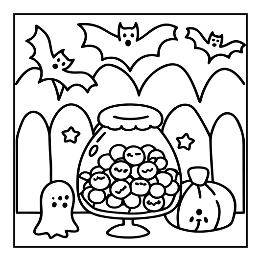 Bold and Easy Spooky Fun Coloring Pages Robs Books