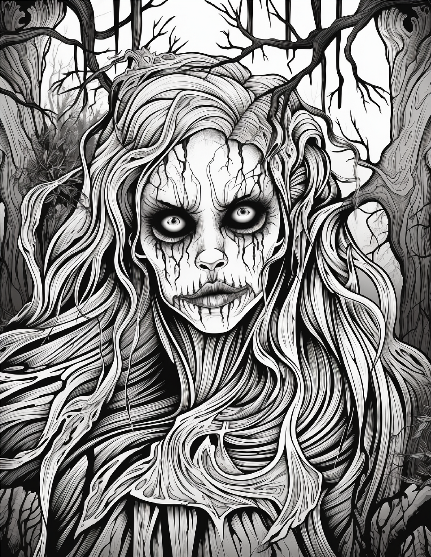 195 Enchanted Gothic Forest Coloring Pages