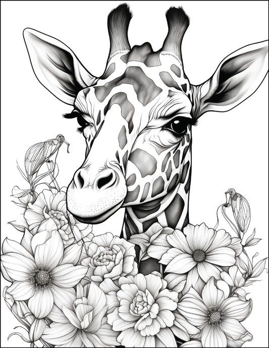 200 Floral Safari Animal Coloring Pages for Adults Robs Books